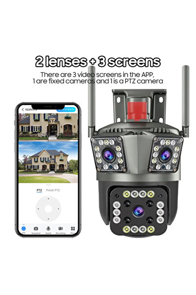 Linkage Bullet-Dome Camera, Wi-Fi, IP66, Night Vision, Two-Way Audio, Motion Detection (WQQ 839-PW-2