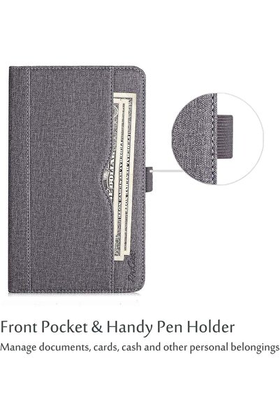 PROCASE حافظة حامل لجهاز iPad Pro 12.9 (2017/2015) مع حامل قلم Apple - رمادي