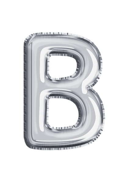 SDEPOT Balon folie SDEPOT, argintiu, în forma literei B, 40 cm