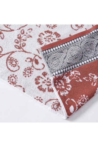 Modern Threads 6-Piece Towel Set - Yarn-Dyed Jacquard & Solid, Ophelia Clay, Cotton