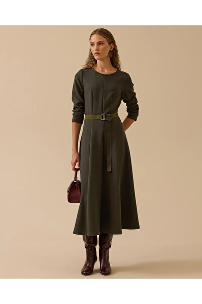 SEÇİL Kuşaklı Kemer Detaylı Elbise