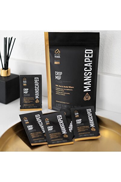 Manscaped Crop Mop On-The-Go Individually Wrapped Ball Wipes, 15 Pack