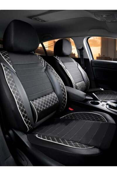 barototuning مجموعة غطاء مقعد السيارة Citroen C3 المتوافقة مع Vera Series باللون الأسود والأحمر مكونة من 5 قطع M-53