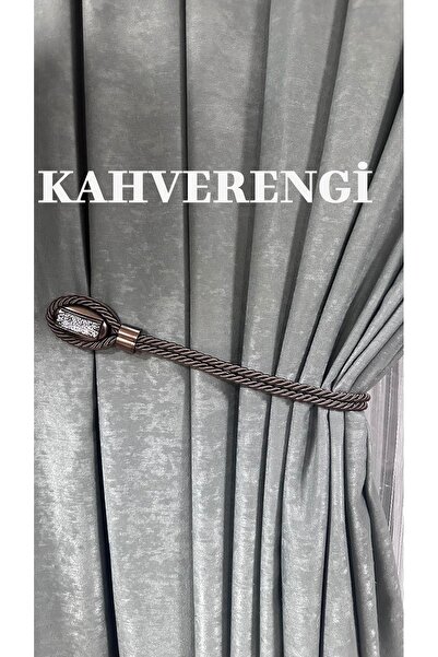 Helezoni Perde Toplayıcı Mıknatıslı Lüx Taşlı Magnet Perde Aksesuarı 1 Adet Perde Tutucu