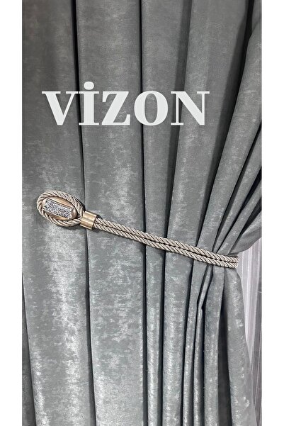 Helezoni Perde Toplayıcı Mıknatıslı Lüx Taşlı Magnet Perde Aksesuarı 1 Adet Perde Tutucu