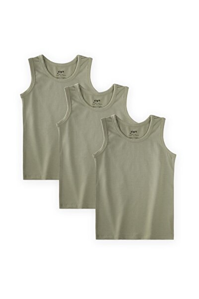 Cigit Σετ αθλητικών ρούχων με τριπλό φαρδύ λουράκι 2-9 ετών Πράσινο