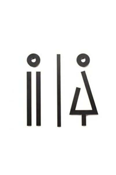 La Print Indicator acrilic pentru toaletă, negru lucios, DUAL