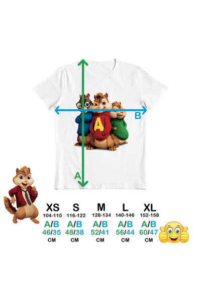 OEM Kids Boys T-Shirt Alvin The Chipmunks The Whole Band