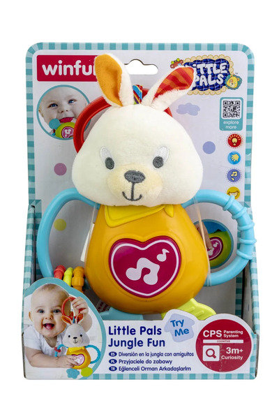 WINFUN Zornaitoare Iepuras Cu Sunete Si Lumini Pentru Bebelusi,