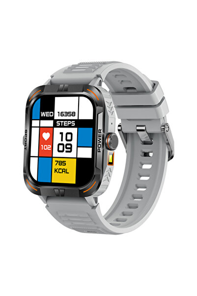 Ixiu ® ZW69 Unisex Smartwatch - 1.97" AMOLED, Health Monitoring, Sports Modes, Silver Band