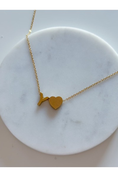CHARMLUCKY Heart Letter Necklace