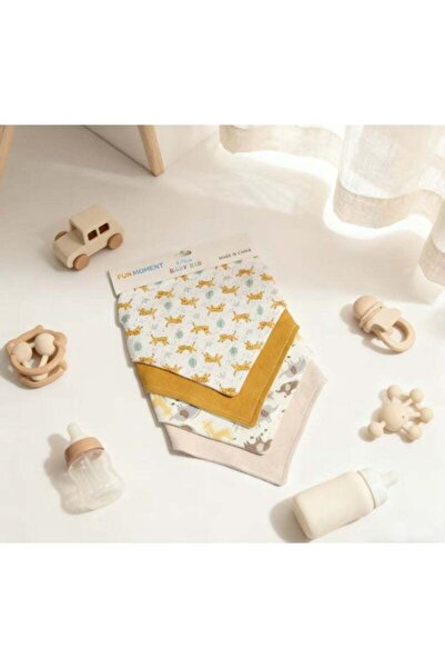 Fun Moment مريلة أطفال ناعمة مكونة من 4 قطع