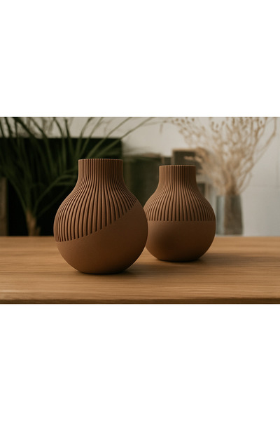Homentum Aria | Vază decorativă modernă cu textură ribbed inspirată din stilu...