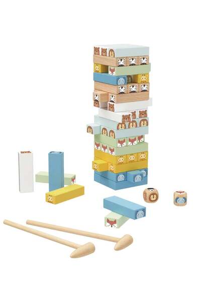 Tooky Toy Joc de Dexteritate a Animalelor – Jenga