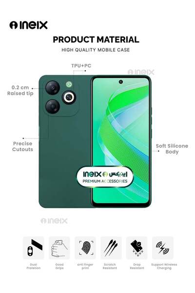ineix Soft Silicone Protective Case Cover For Infinix Smart 8