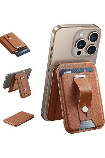 STAYOUNG Magnetic MagSafe Wallet Stand with Grip Loop - Compatible with iPhon...
