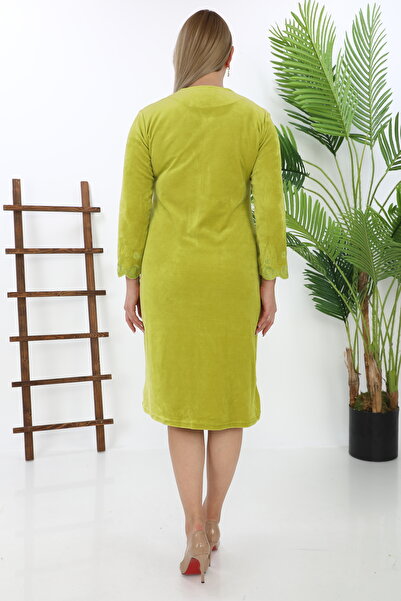 STELLETO Combed Cotton Velvet Warm Cotton Winter Zippered Dress