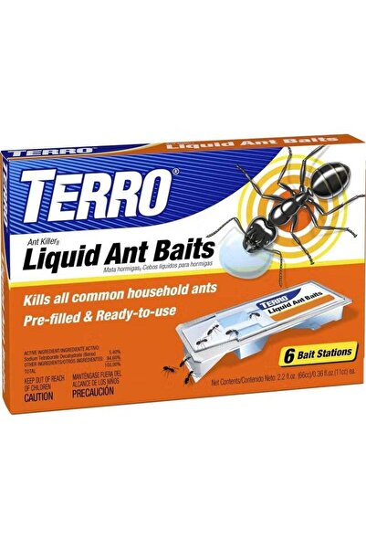TERRO قاتل النمل السائل - 6 محطات طُعم جاهزة للاستخدام