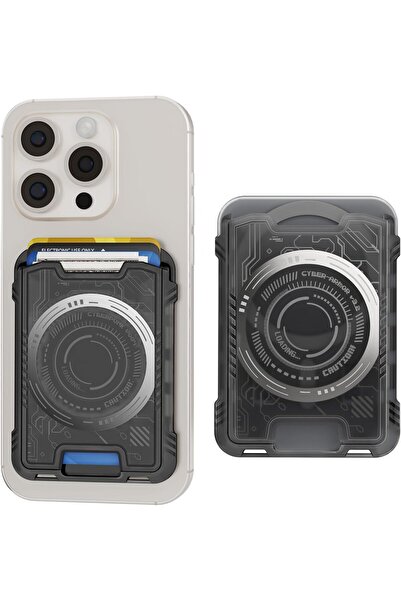 KASTWAVE Cyberpunk MagSafe Wallet for iPhone - Magnetic RFID Card Wallet (3-C...