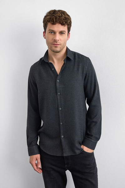 Back And Bond Back & Bond Regular Fit Classic Collar Long Sleeve Shirt Men's Shirt B35W20003 103