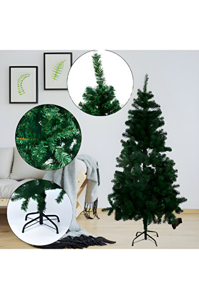 esimplu Artificial Christmas Tree with 380 Branches, Metal Stand Included, Height 180 cm, Thick Branches