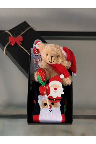 Masalsı Concept Yılbaşı Yeni Yıl Hediyesi Çorap Ayıcık Anahtarlık Lolipop Kit...