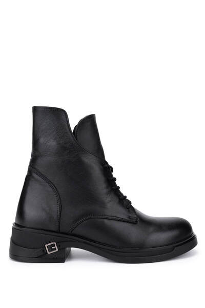 Tamer Tanca Kadın Siyah Deri Casual Bot