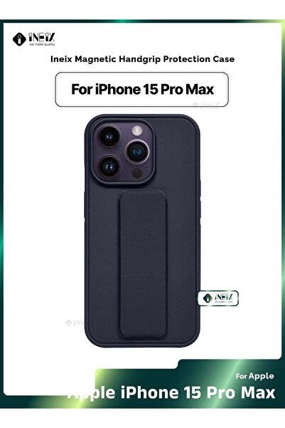 ineix غطاء واقٍ مغناطيسي 3 في 1 مع حزام معصم وحامل لهاتف iPhone 15 Pro Max