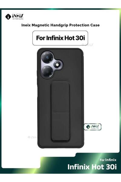 ineix غطاء واقٍ مغناطيسي 3 في 1 مع حزام معصم وحامل لهاتف Infinix Hot 30i