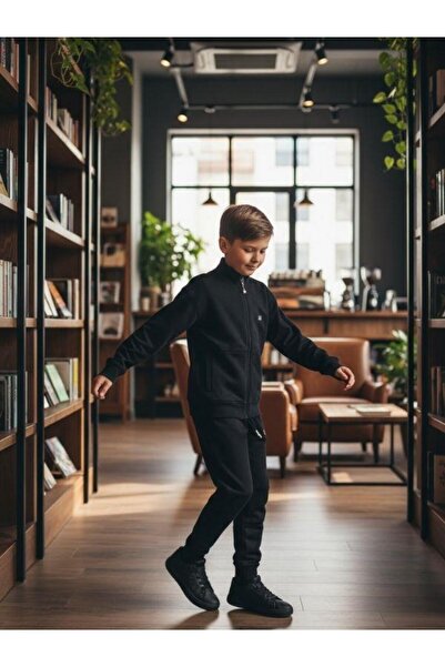 Zekids Boy's T-Shirt Hooded Cardigan Triple Tracksuit Set