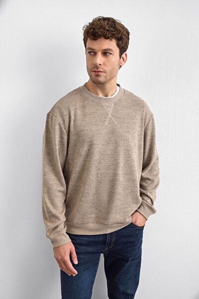 Back And Bond Мъжка блуза с обкръжаваща яка и стандартна кройка Back & Bond SWEAT B35W12015 160