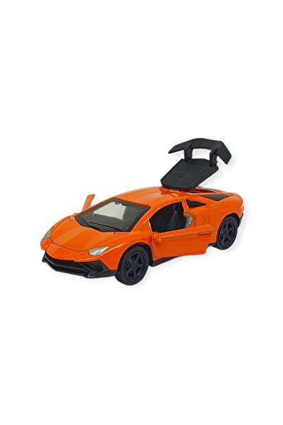 Vardem Pull and Drop Metal Small Cars 8 cm - 6411A-11 - Orange