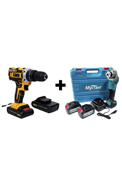 DDT Pachet Flex cu baterie Mustang 24 V, 5 Ah + șurub autofiletant Mustang 26...