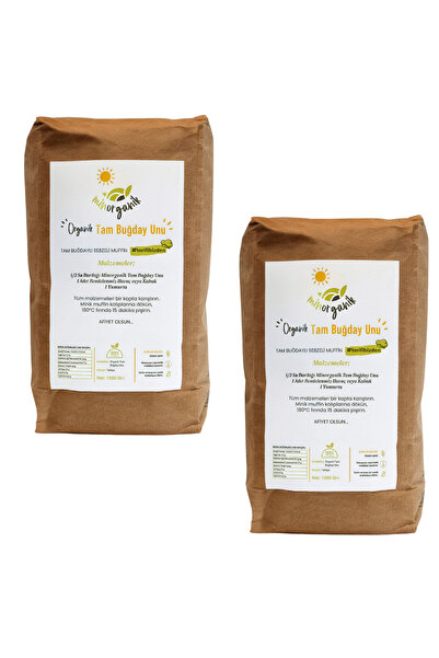 minorganik Organik Tam Buğday Unu 2'li paket ( 2 x 1kg )