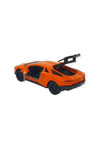 Vardem Pull and Drop Metal Small Cars 8 cm - 6411A-11 - Orange