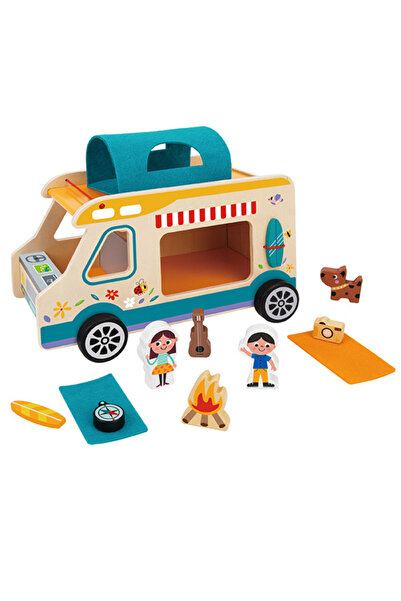 Tooky Toy Rulotă din lemn FSC