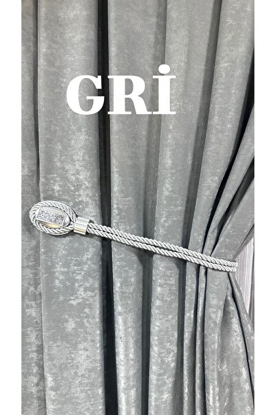 Helezoni Perde Toplayıcı Mıknatıslı Lüx Taşlı Magnet Perde Aksesuarı 1 Adet Perde Tutucu