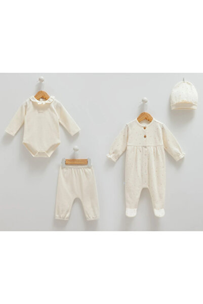 Caramell 100% Cotton My Baby 4-Piece Set 56-62 cm 1-3 Months Ecru Crml.Ekr.Zk...