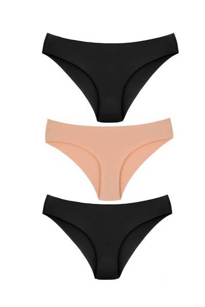 Berrak Likralı 3 Lü LAZER KESİM Slip Külot