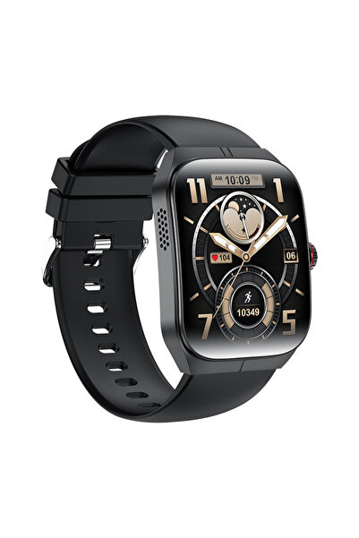 Ixiu ® HK80 Smartwatch - Unisex, AMOLED 1.95", Health Monitoring, NFC, Bluetooth, Black