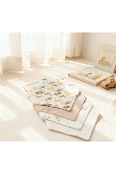 Fun Moment مريلة أطفال ناعمة مكونة من 4 قطع