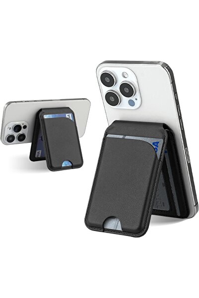 genric 2-in-1 Magnetic Wallet Stand, Compatible with MagSafe, Adjustable Leat...