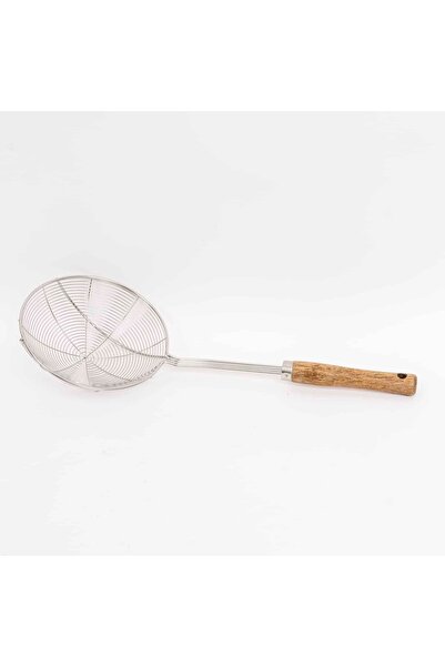 Z-Tools Spatulă strecurătoare din oțel inoxidabil, cu mâner din lemn, diametr...