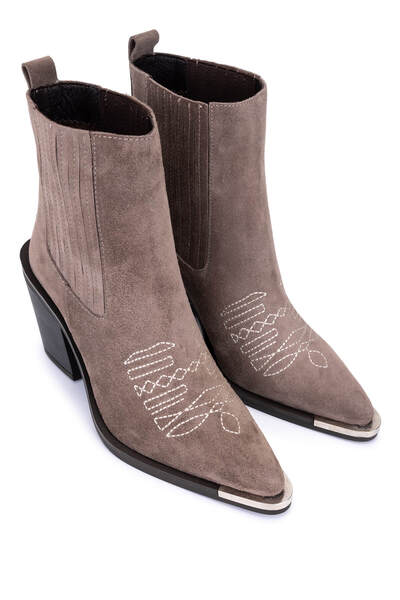 Tamer Tanca Women's Genuine Leather Brown Classic Boots