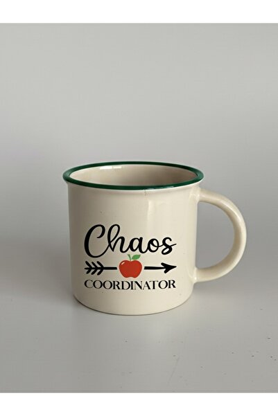 IŞILAY PROMOSYON Green - Chaos Coordinator Modern Ceramic Mug with Lip