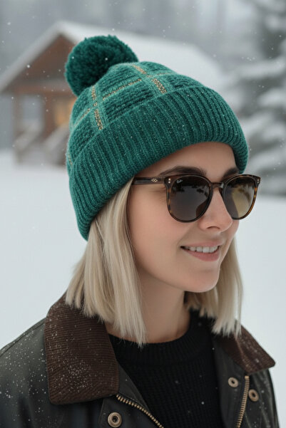 novon Nordic Design Warm Fur Inside Soft Textured Beanie