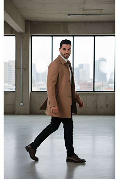 BRAN KLASİK YAKA KAŞE ERKEK KABAN