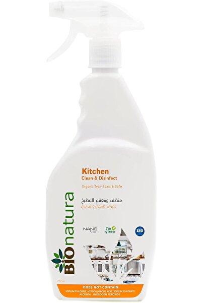 Bionatura منظف مطبخ عضوي - مضاد للبكتيريا، قابل للتحلل الحيوي، طبيعي وغير سام، 750 مل