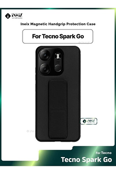 ineix 3-in-1 Magnetic Wrist Strap Hand Grip Stand Cover for Tecno Spark Go 2023