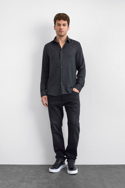 Back And Bond Back & Bond Regular Fit Classic Collar Long Sleeve Shirt Men's Shirt B35W20003 103